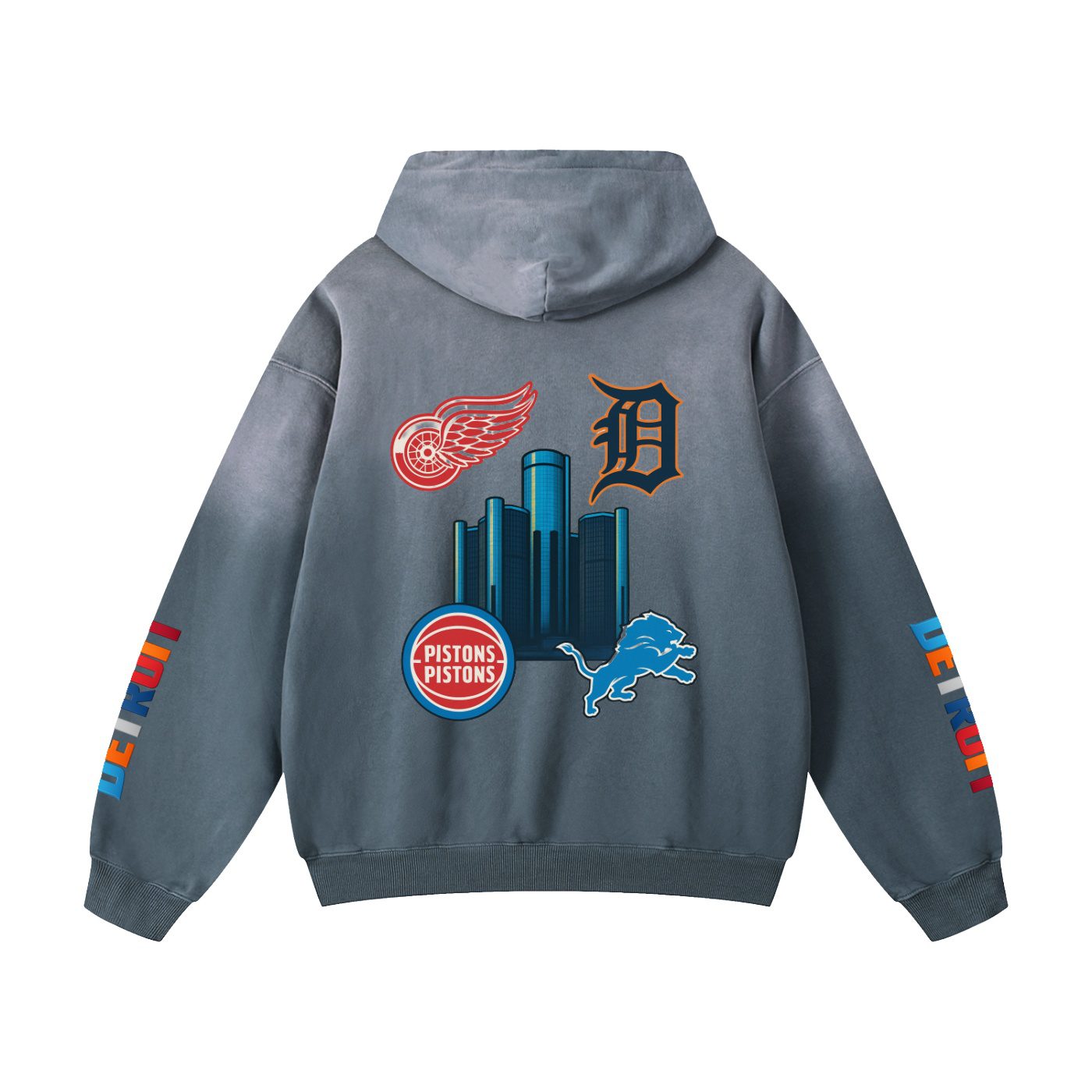 "313 teams" heavyweight sunfade oversized hoodie
