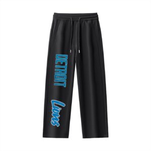 "roar of the d" essential drawstring straight leg sweatpants (black)