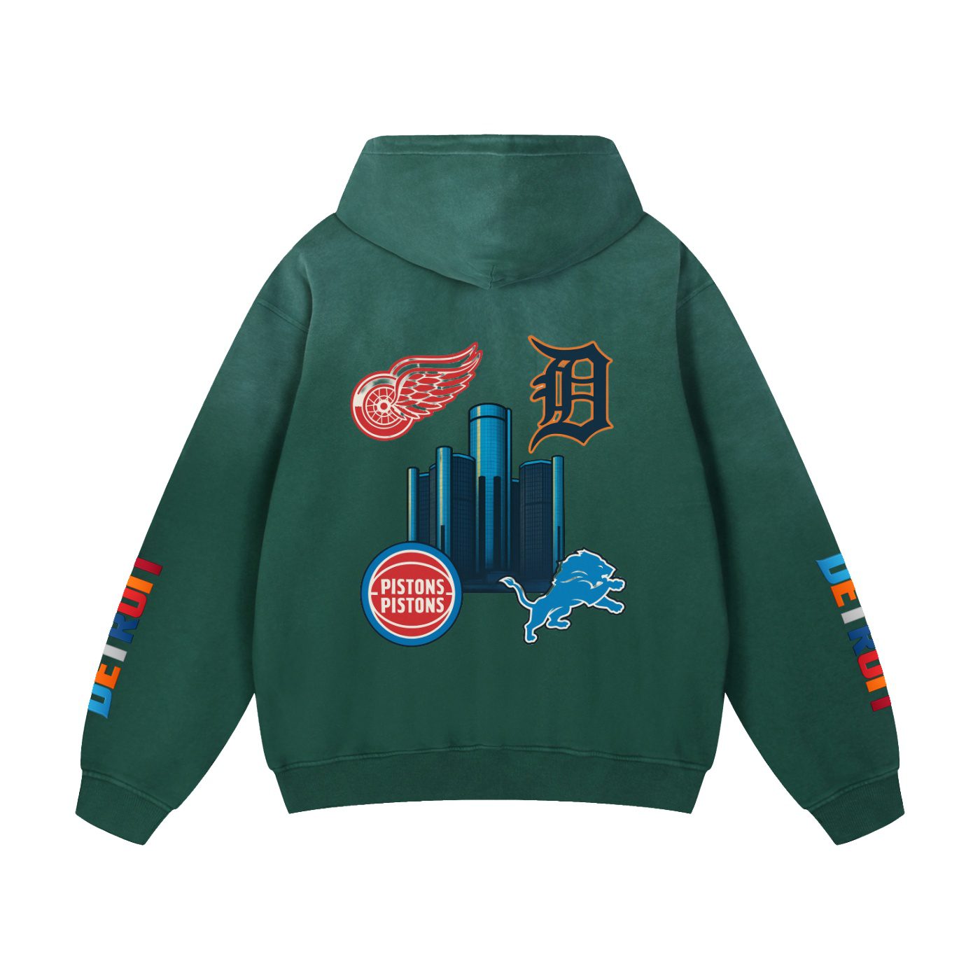 "313 teams" heavyweight sunfade oversized hoodie