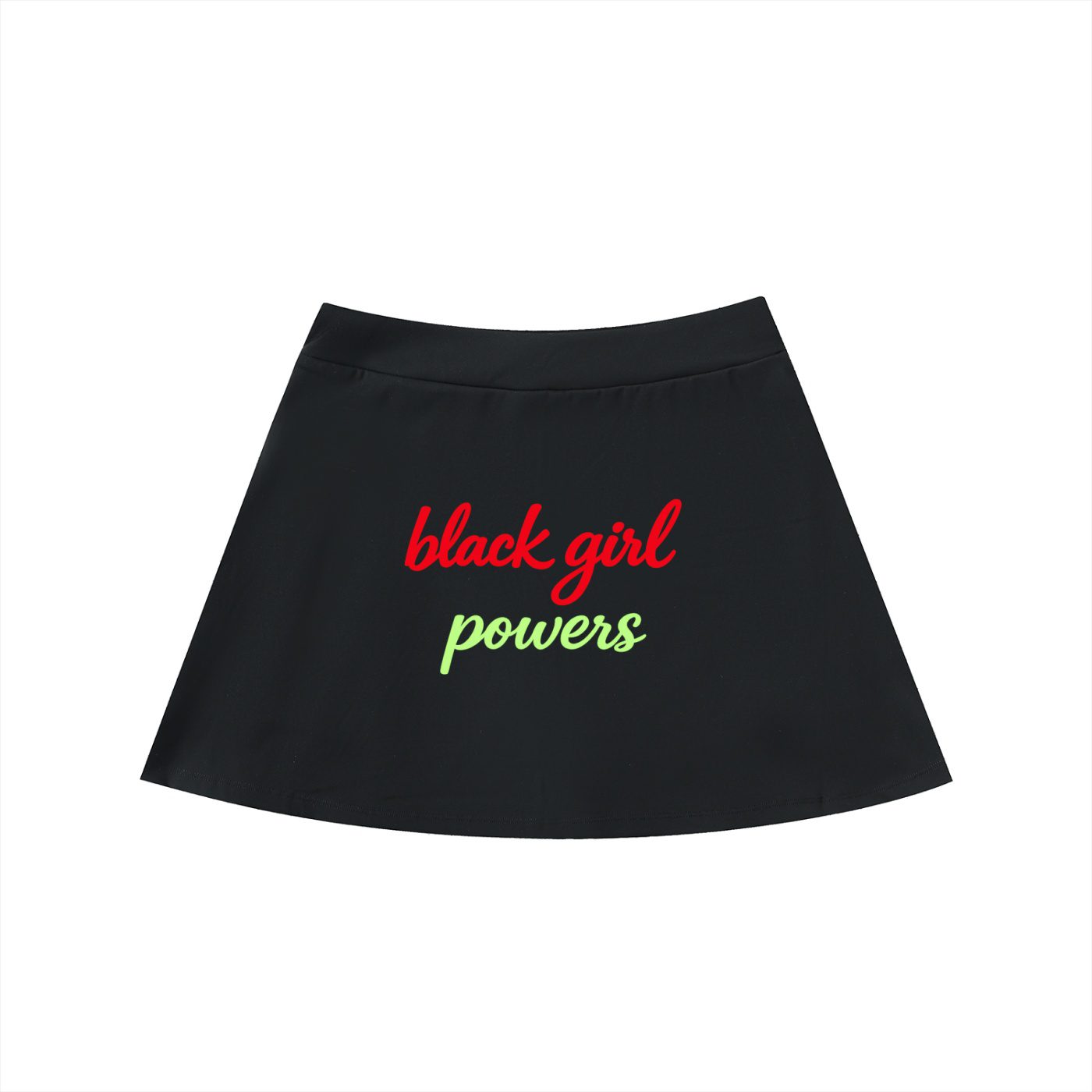 high waist pocketed a line skirt (black)