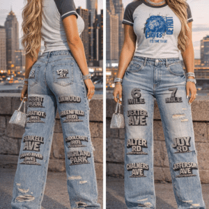 "roar of the d / detroit streets" urban streetwear contrast stripes bodycon raglan sleeve t shirt (grey)