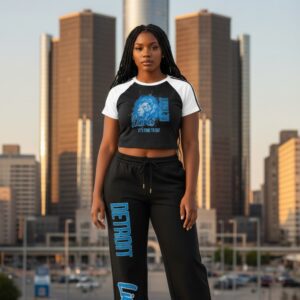 "roar of the d" urban streetwear contrast stripes bodycon raglan sleeve t shirt bundle (black)