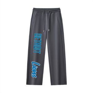 "roar of the d" essential drawstring straight leg sweatpants (grey)