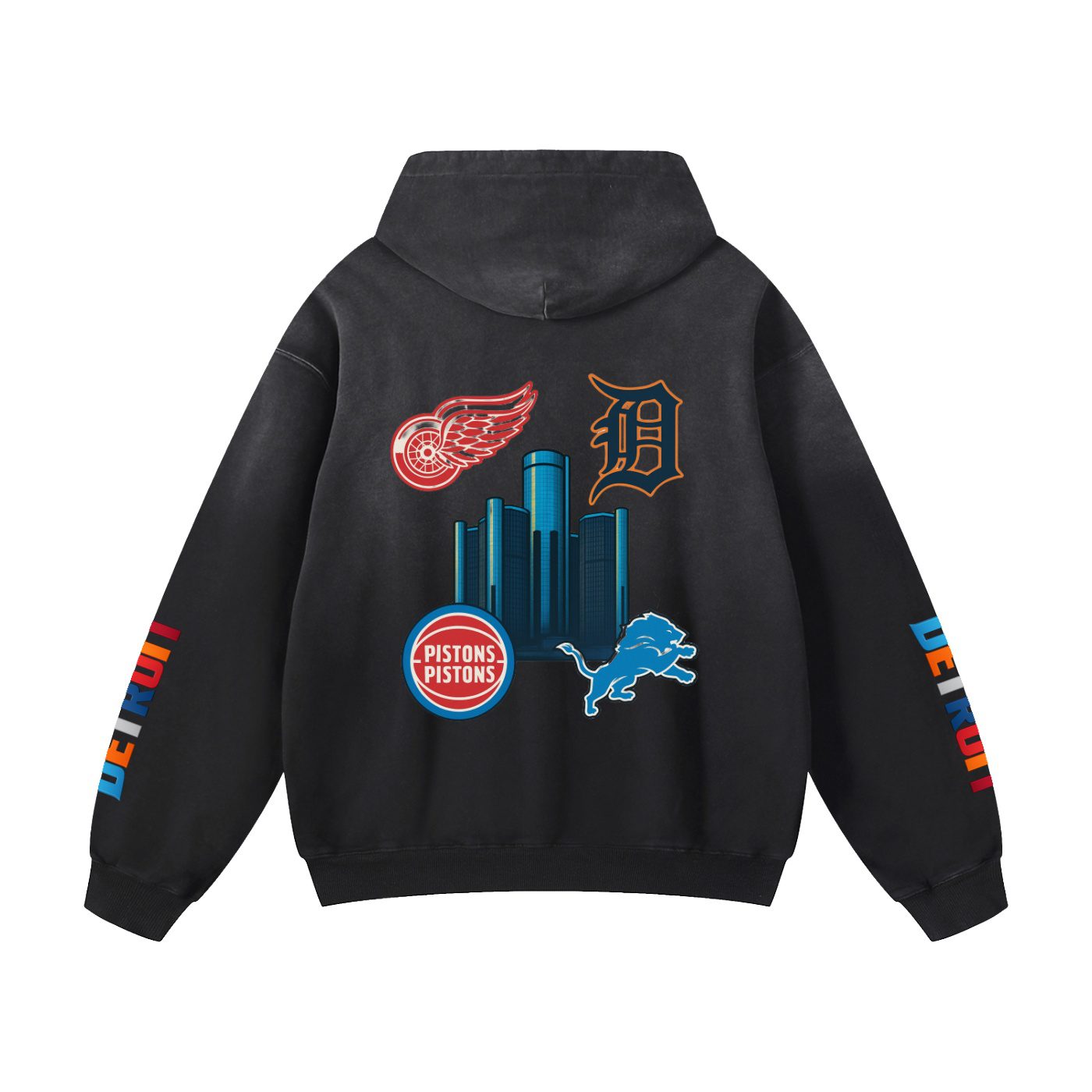 "313 teams" heavyweight sunfade oversized hoodie