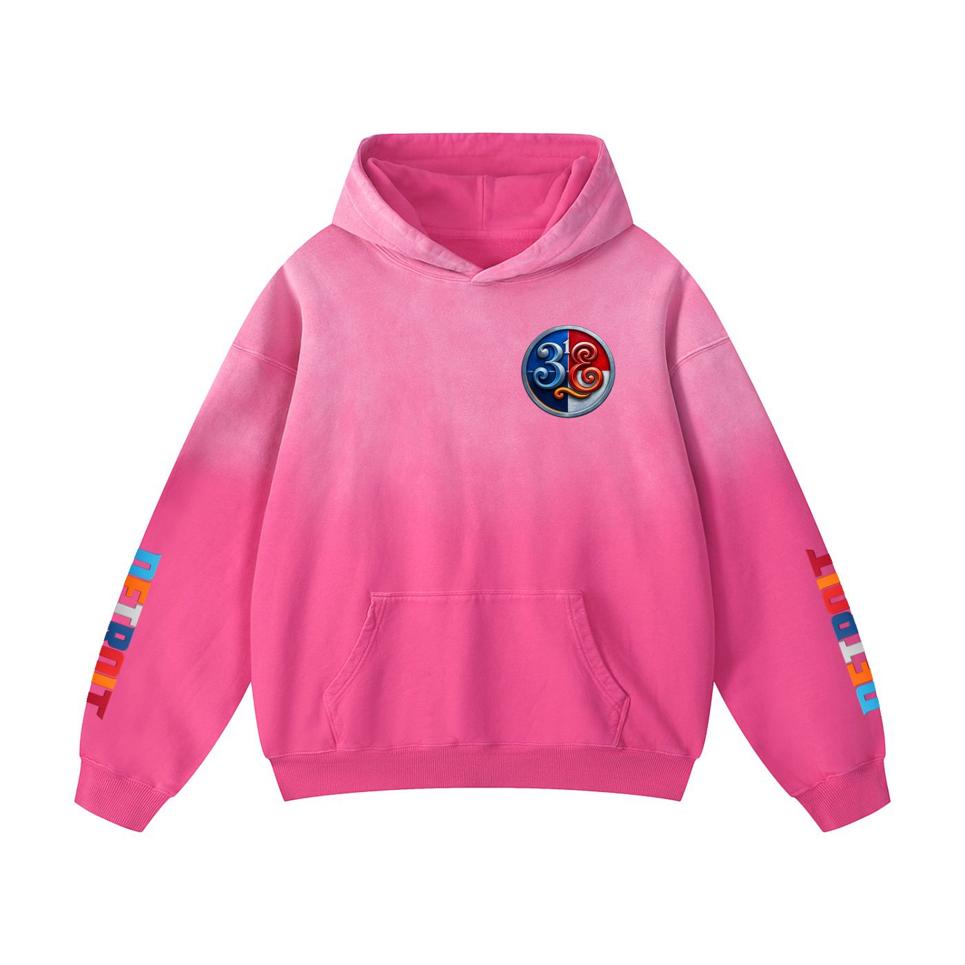 "313 teams" heavyweight sunfade oversized hoodie