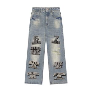 "detroit streets" urban streetwear vintage wash distressed denim jeans