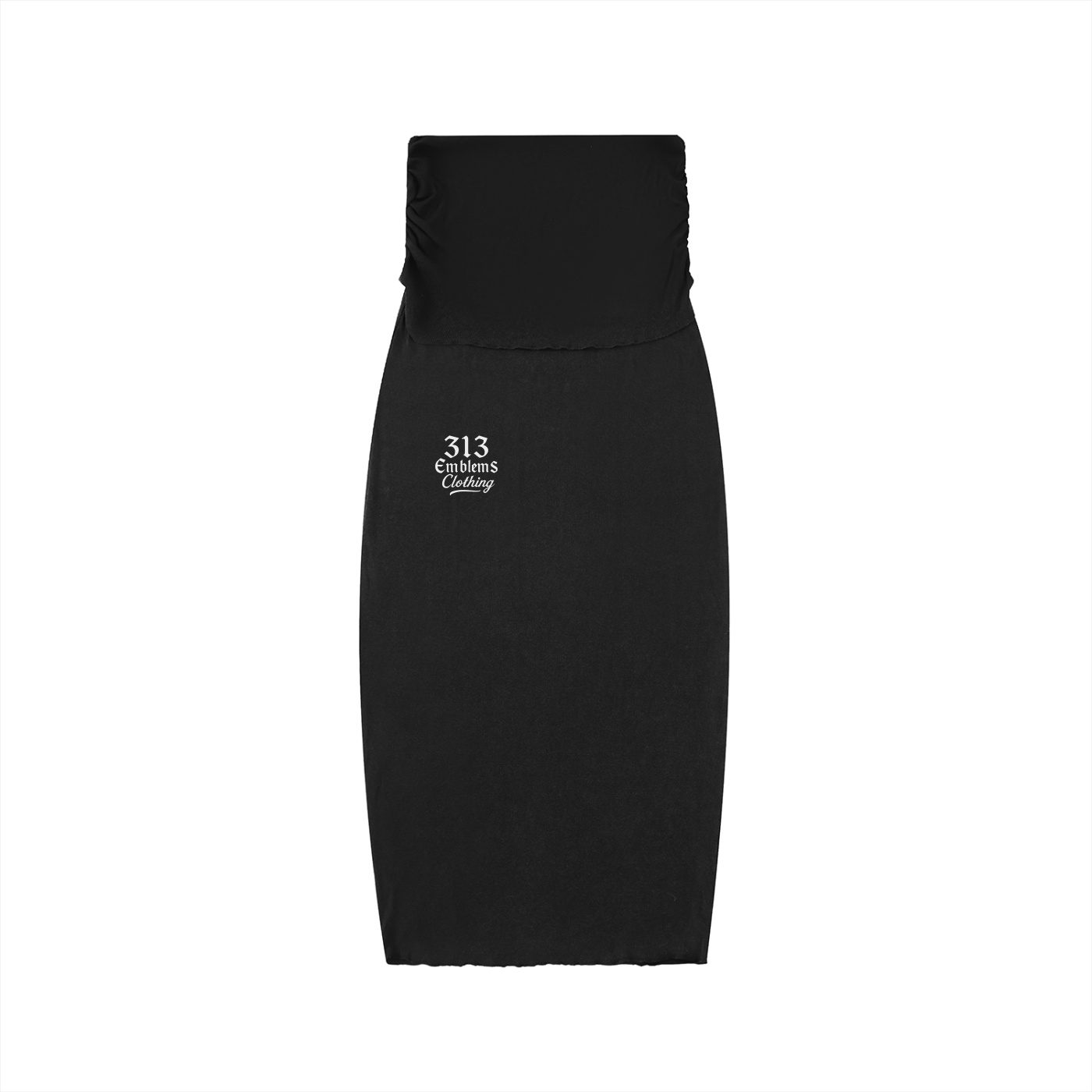 "detroit side" dyed washed straight hip hugging slim maxi skirt