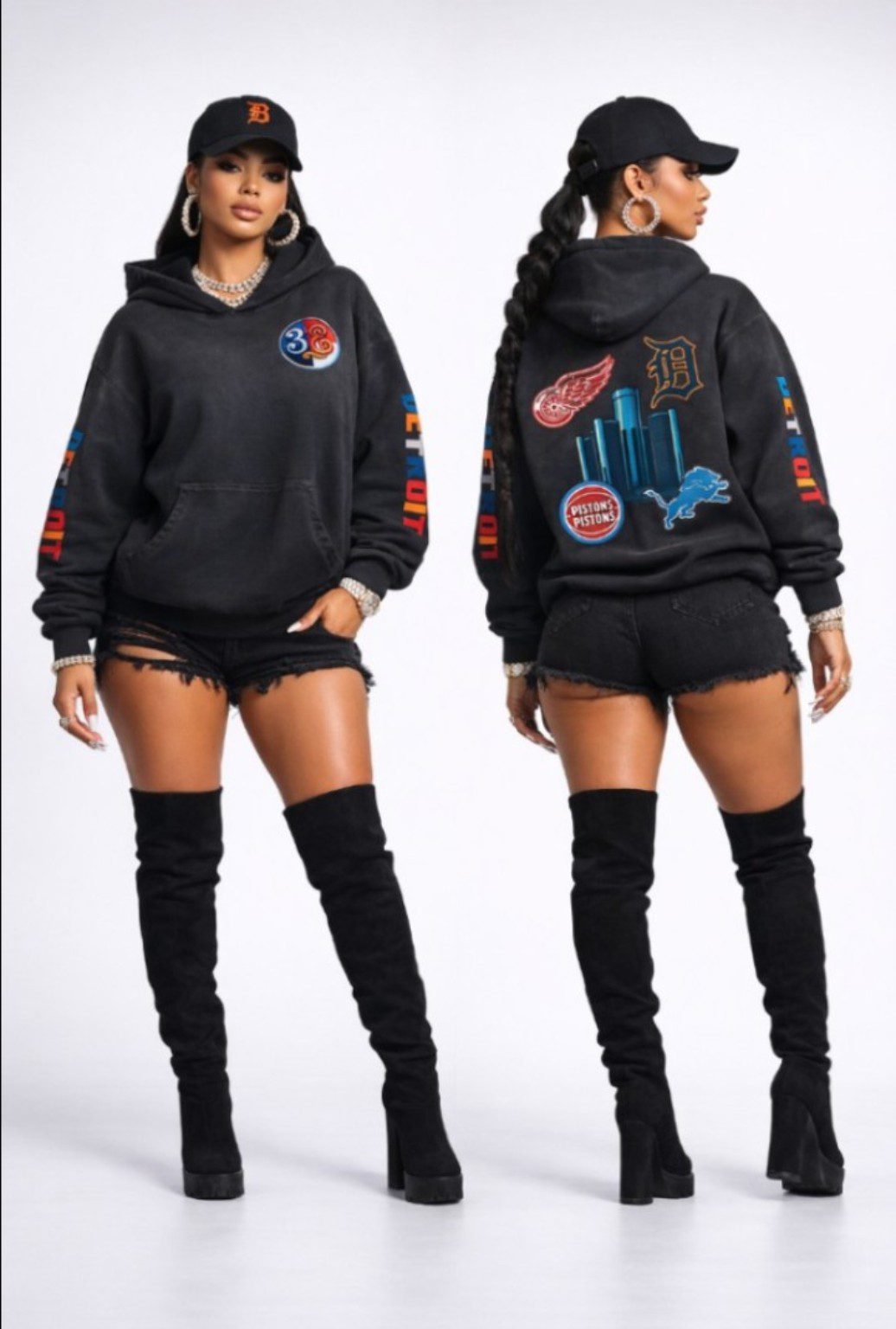 "313 teams" urban streetwear heavyweight sunfade oversized hoodie