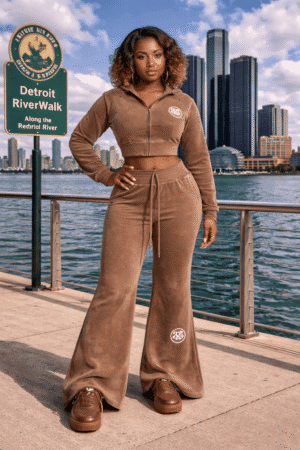 313-emblems-detroit-multi-logo-zip up-hoodie-and-flare-joggers-front-back-view.jpg