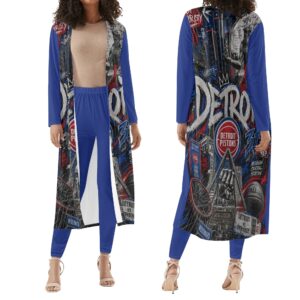 Detroit Pistons "Rep Yo City" Women's Long Sleeve Cardigan and Leggings Sets