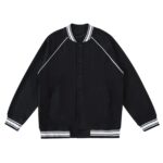 contrast trim raglan varsity jacket