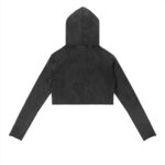 vintage washed raw edge hoodie back