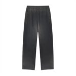 sun fade raw edge straight leg sweatpants