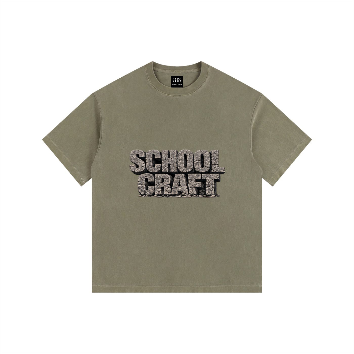 "schoolcraft" schoolcraft vintage washed oversized cotton t shirt