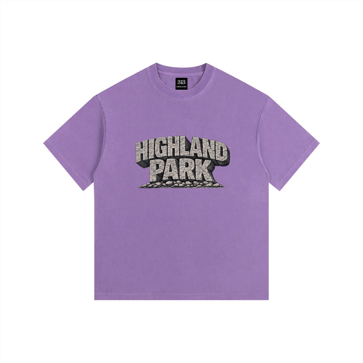 "detroit streets" highland park urban streetwear vintage washed oversized cotton t shirt