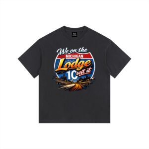 "lodgewitit" urban streetwear vintage washed oversized cotton t shirt