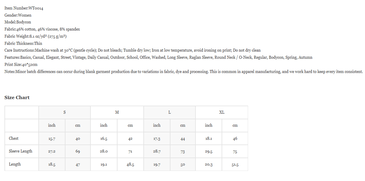 dyed washed raglan long sleeve slim t shirt specs