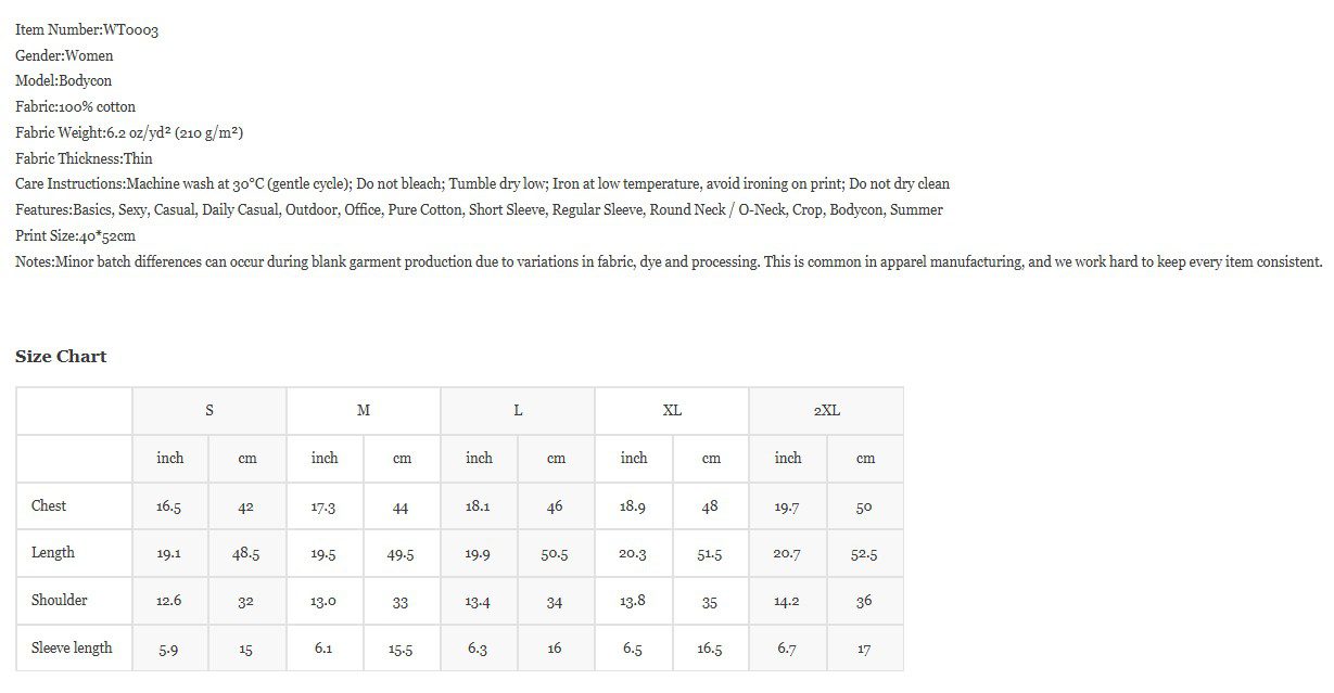 essential cotton bodycon crop top specs