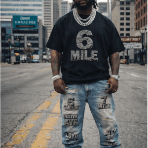 "detroit streets" 6 mile urban streetwear vintage washed oversized cotton t shirt