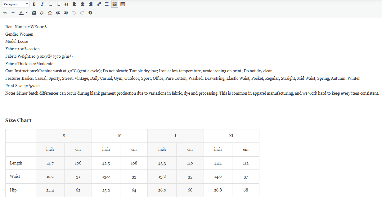 vintage washed waist pants specs