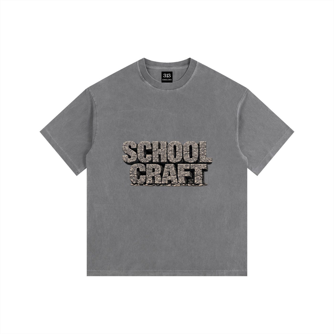 "schoolcraft" schoolcraft vintage washed oversized cotton t shirt
