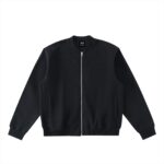 essential zip up fleeced varsity jacket