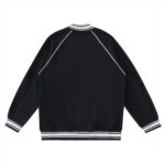 contrast trim raglan varsity jacket