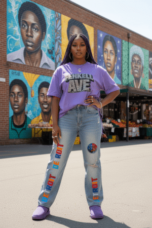 "detroit streets" fenkell ave urban streetwear vintage washed oversized cotton t shirt