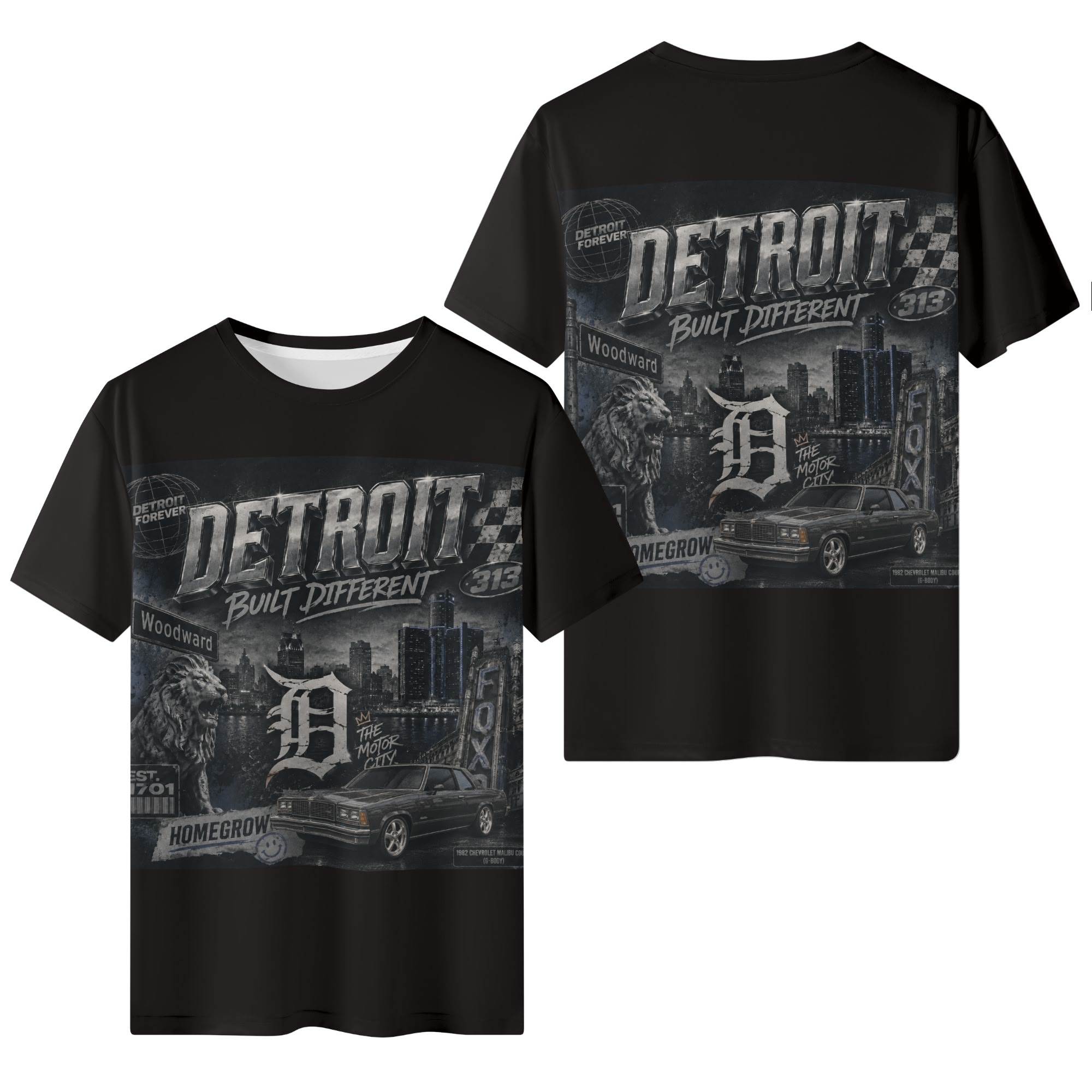 Blackout Detroit Graphic Teeshirt - Image 3