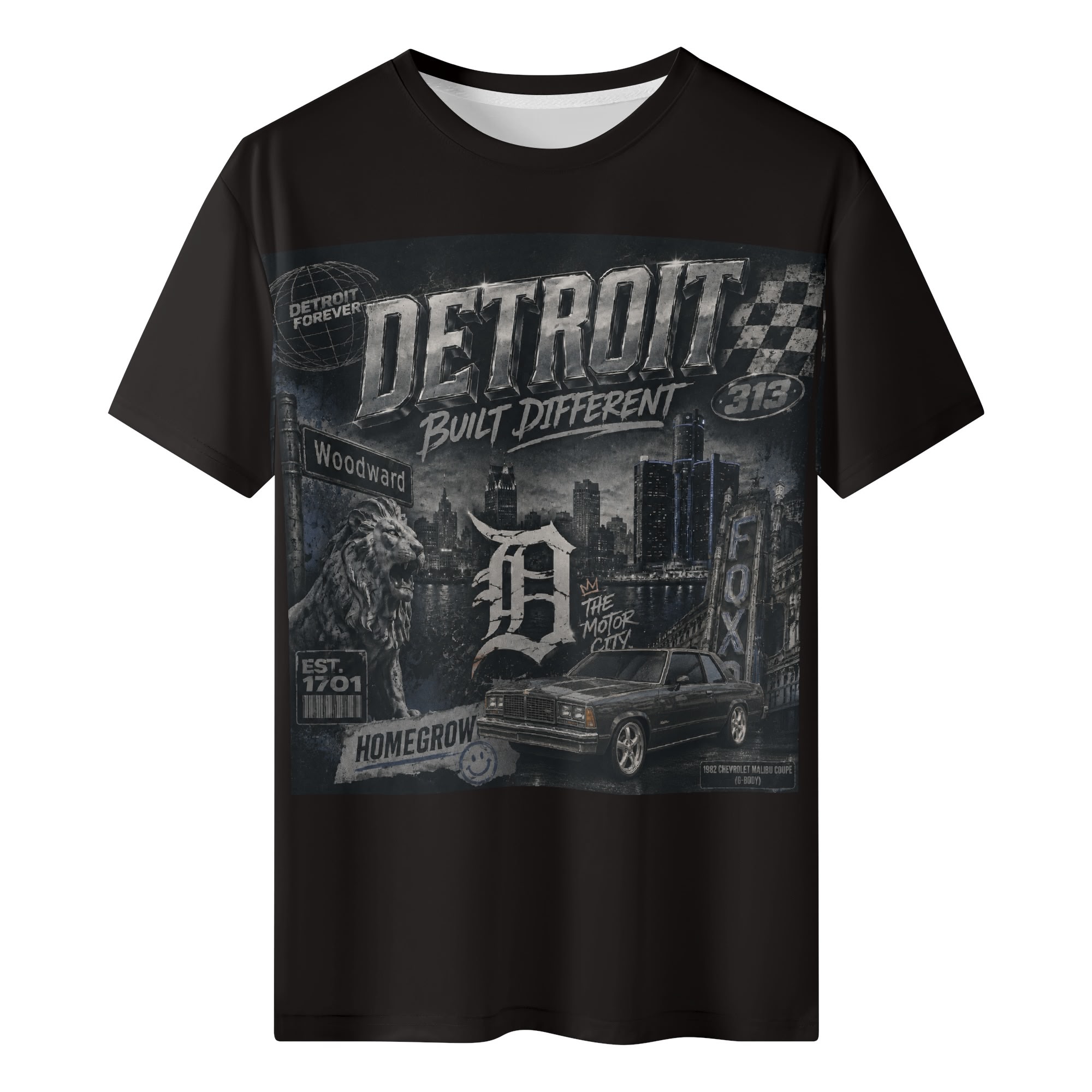 Blackout Detroit Graphic Teeshirt - Image 4