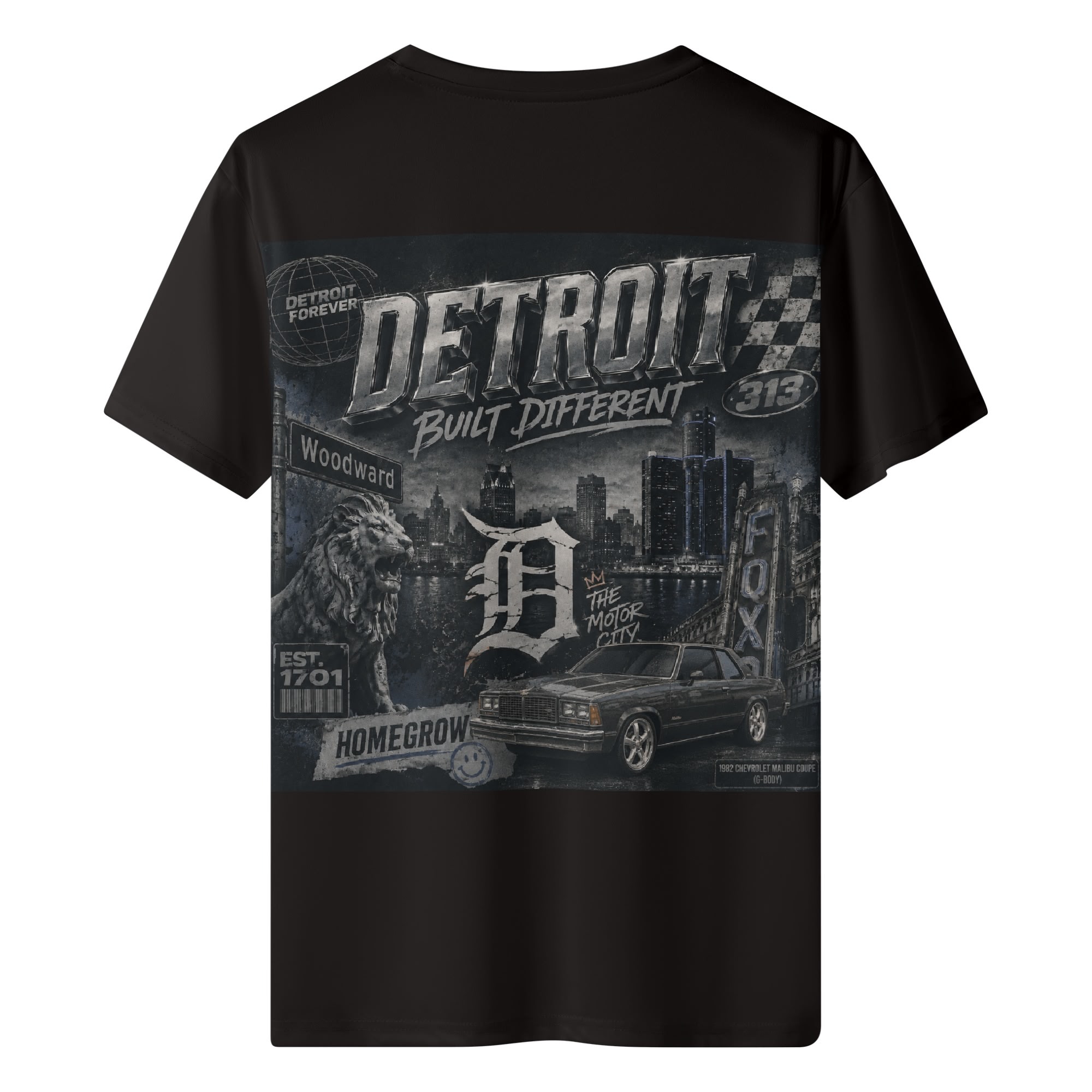 Blackout Detroit Graphic Teeshirt - Image 5