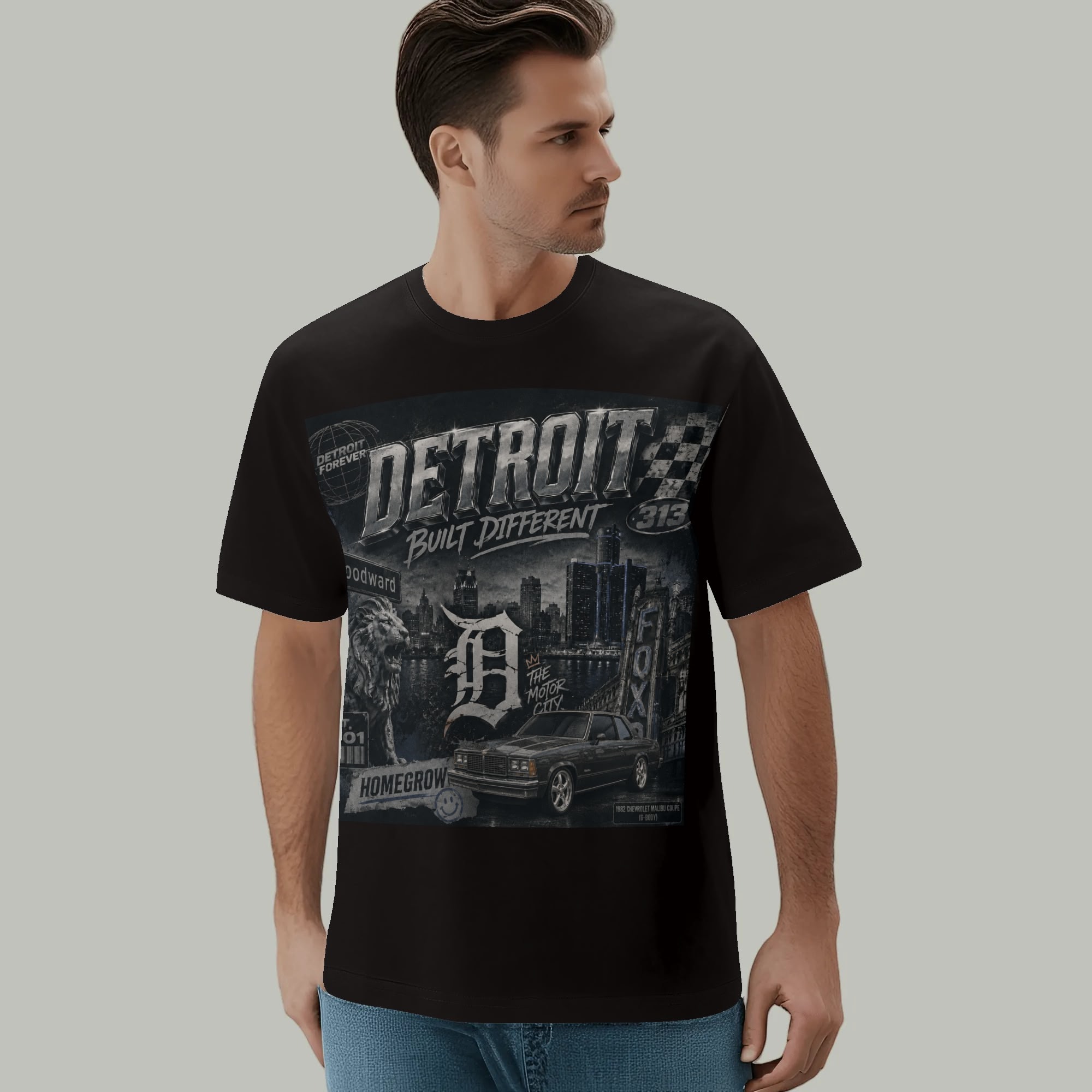 Blackout Detroit Graphic Teeshirt - Image 6
