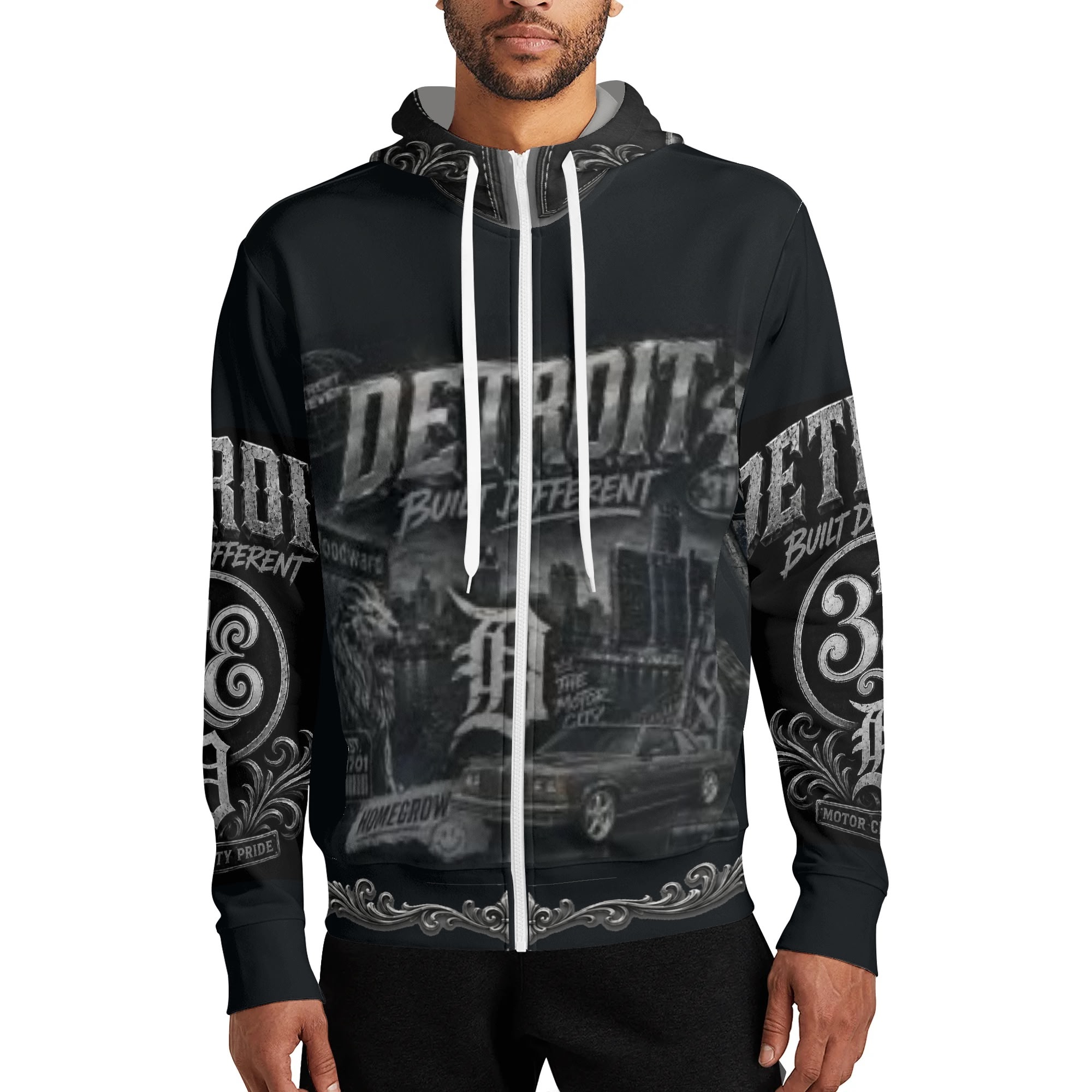 "BlackOut (ThaDarkOne)" Full Zip Hoodie - Image 3