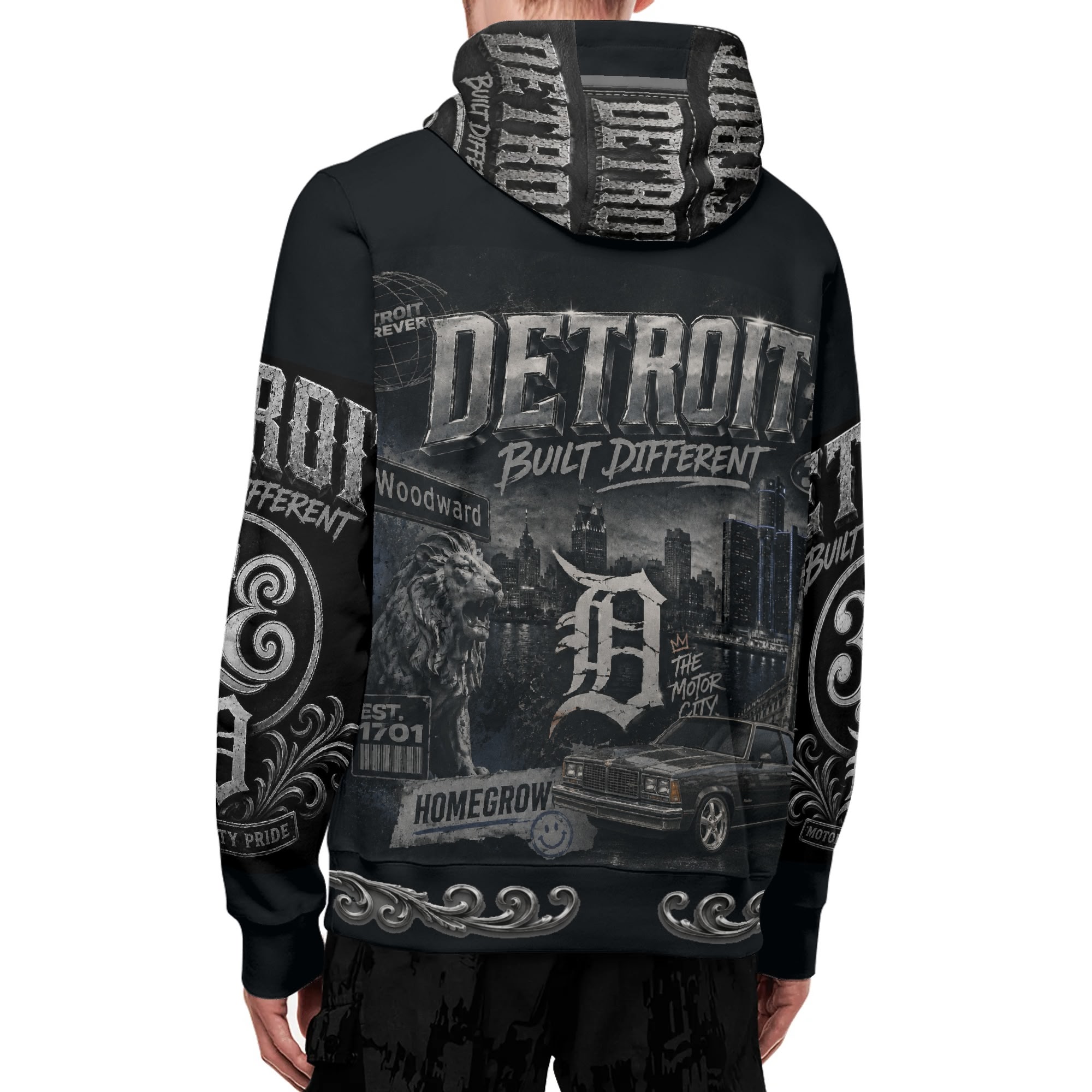 "BlackOut (ThaDarkOne)" Full Zip Hoodie - Image 4