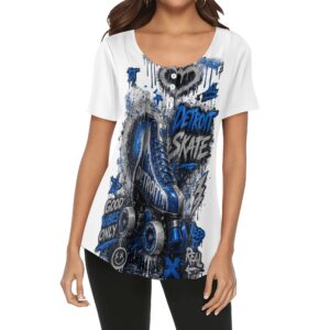 "How We Roll" Women's Blouse White/Pink