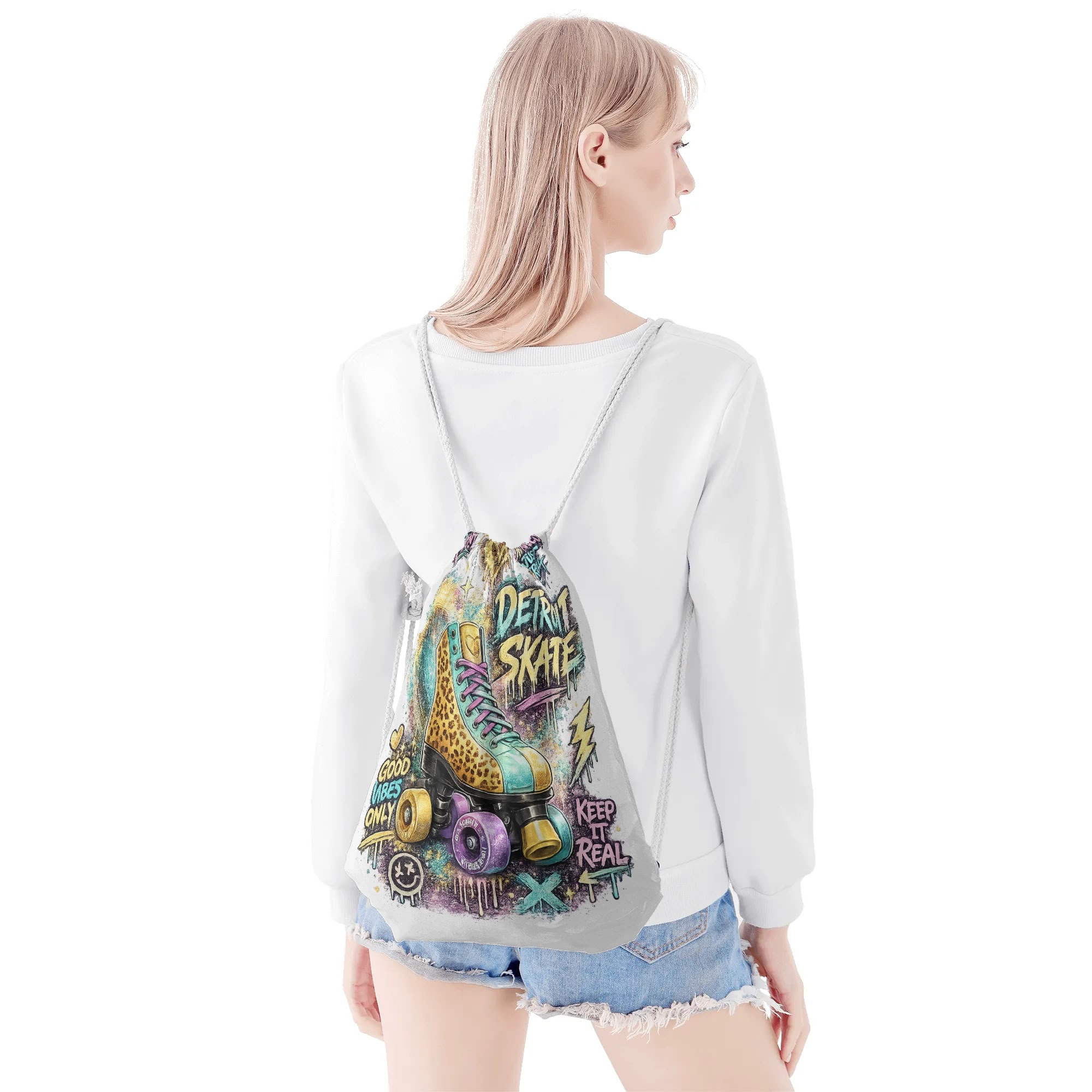 "Detroit Skate" Women's Blouse Multi Color - Image 25