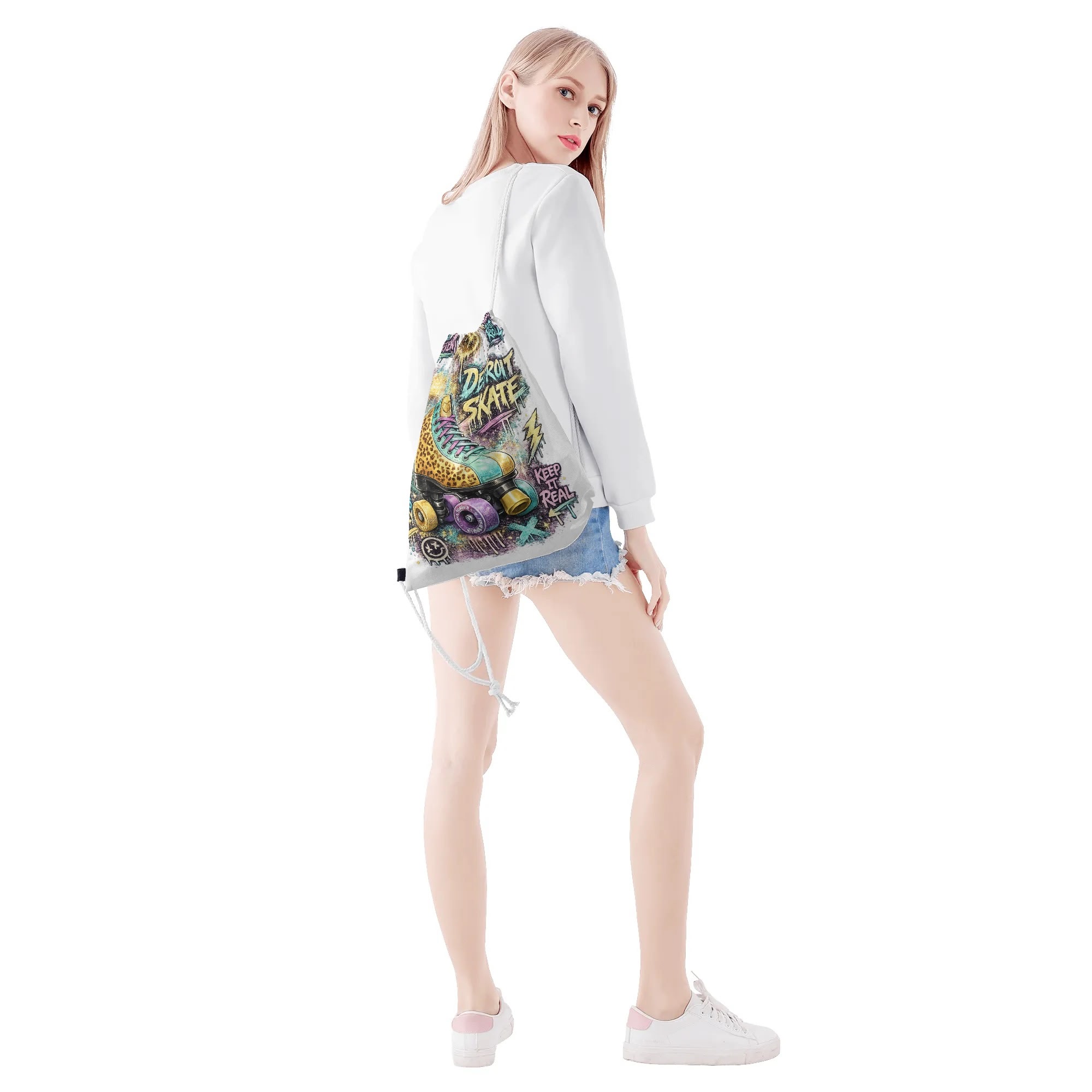 "Detroit Skate" Women's Blouse Multi Color - Image 27