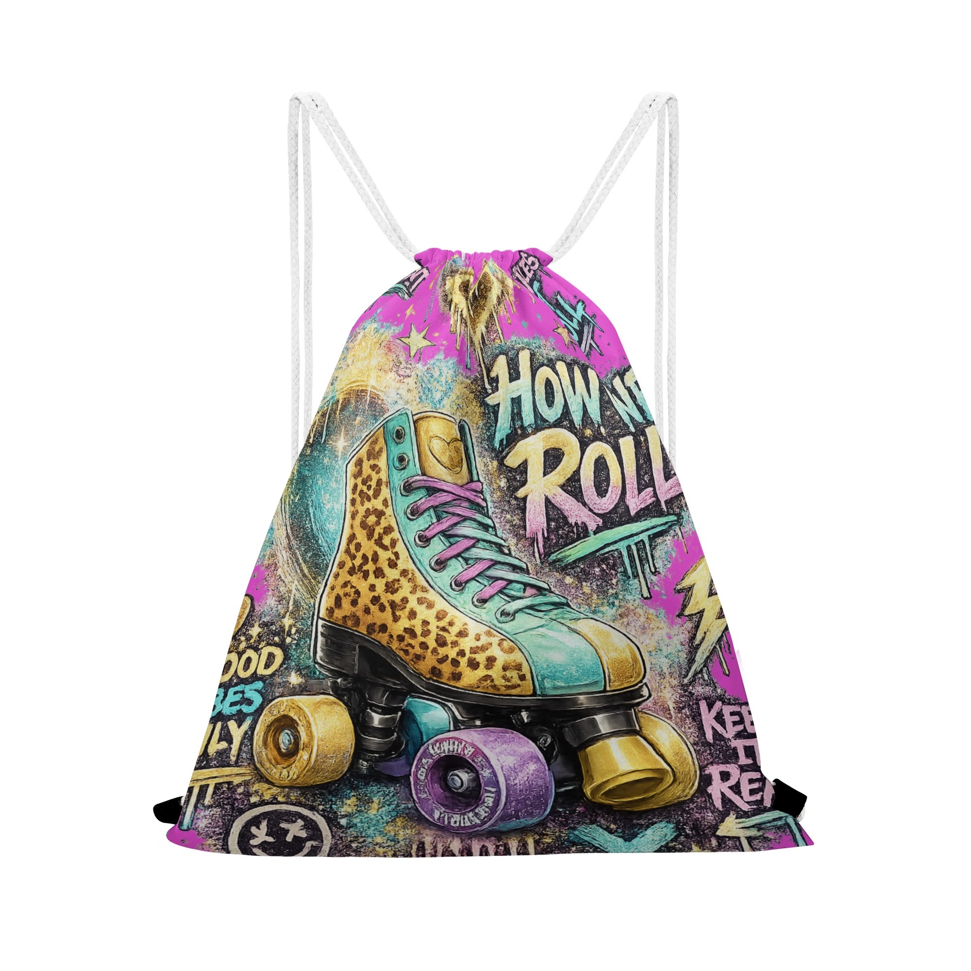 "How We Roll" Women's Blouse White/Pink - Image 24