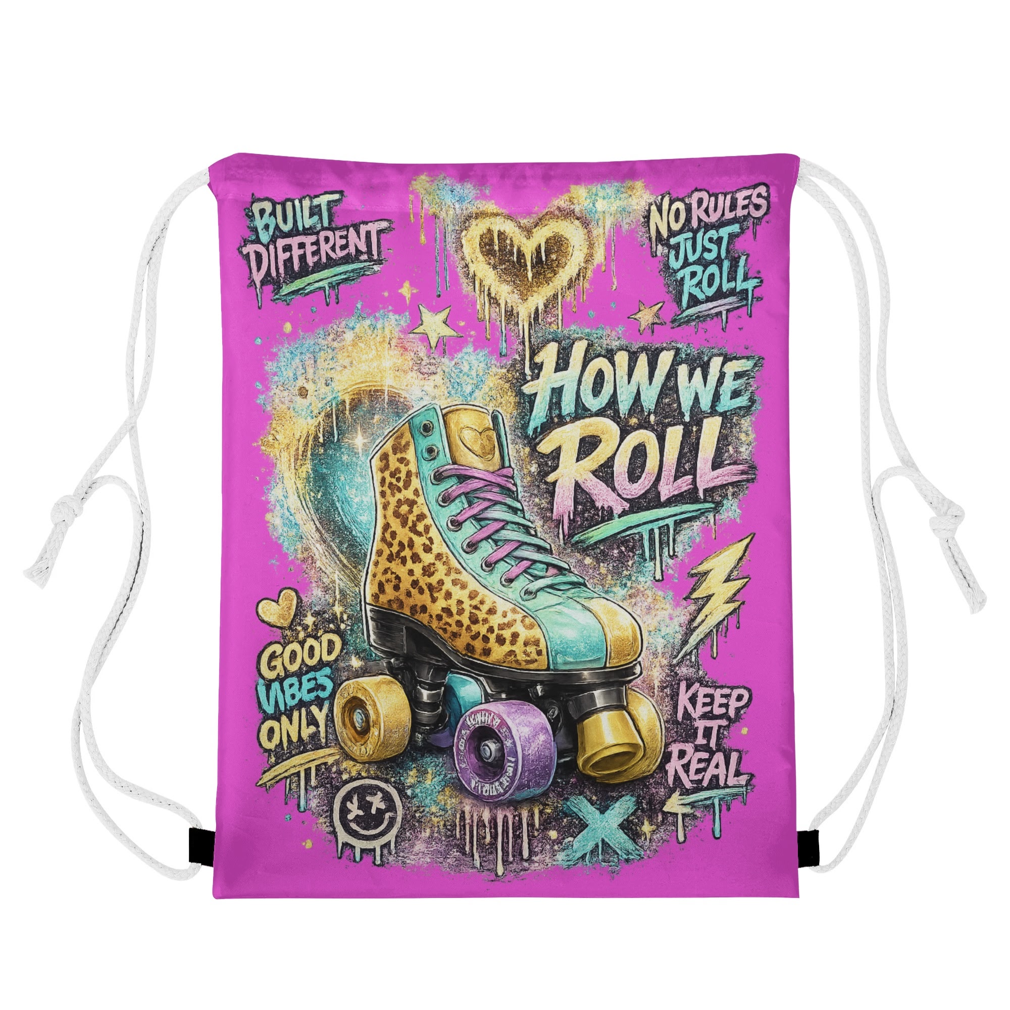 "How We Roll" Women's Blouse White/Pink - Image 29