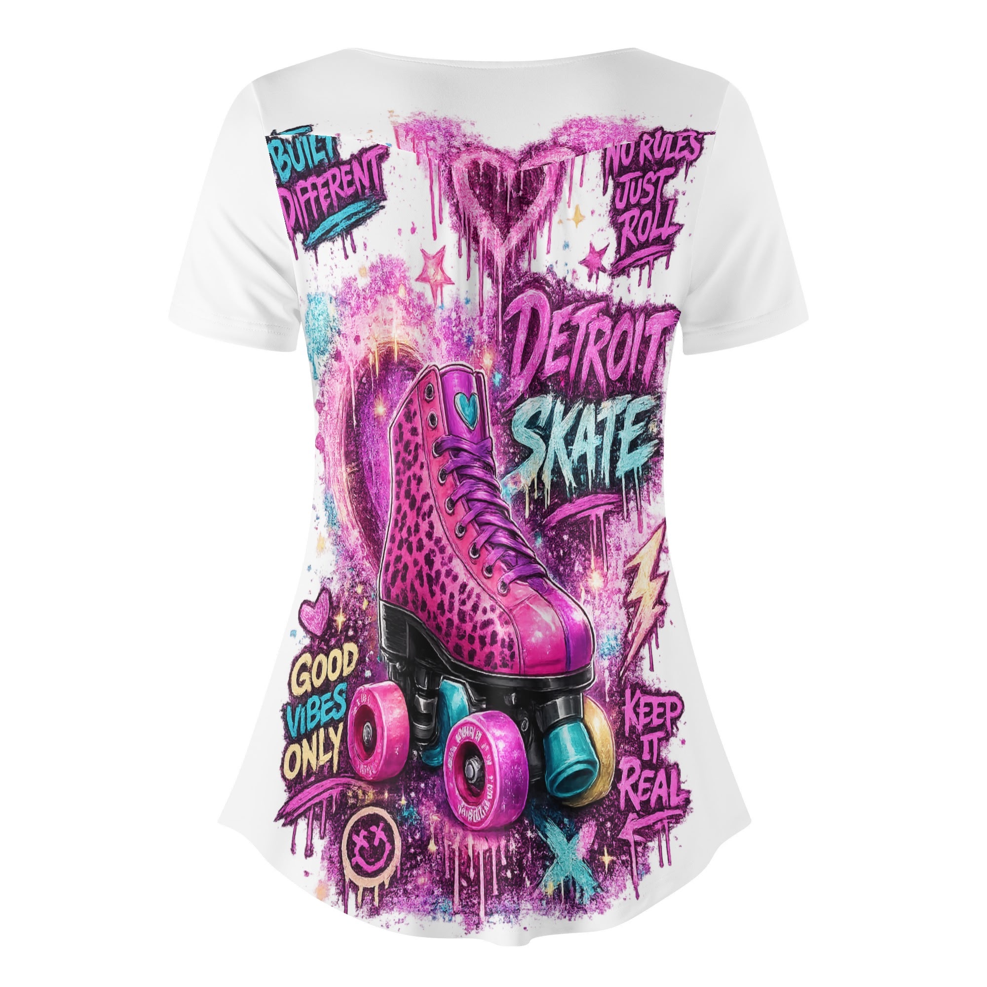 "Detroit Skate" Women's Blouse Multi Color - Image 14