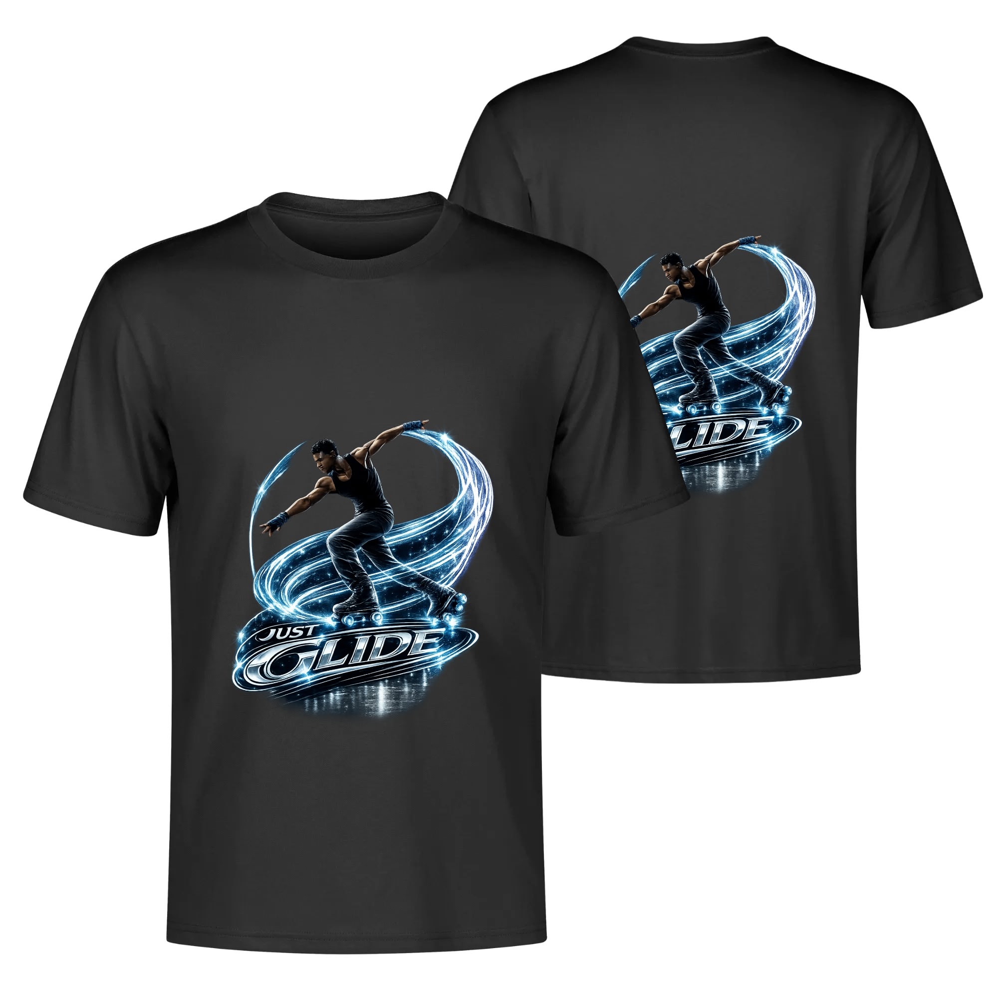 "Just Glide" Men's Cotton T-Shirt - Image 3