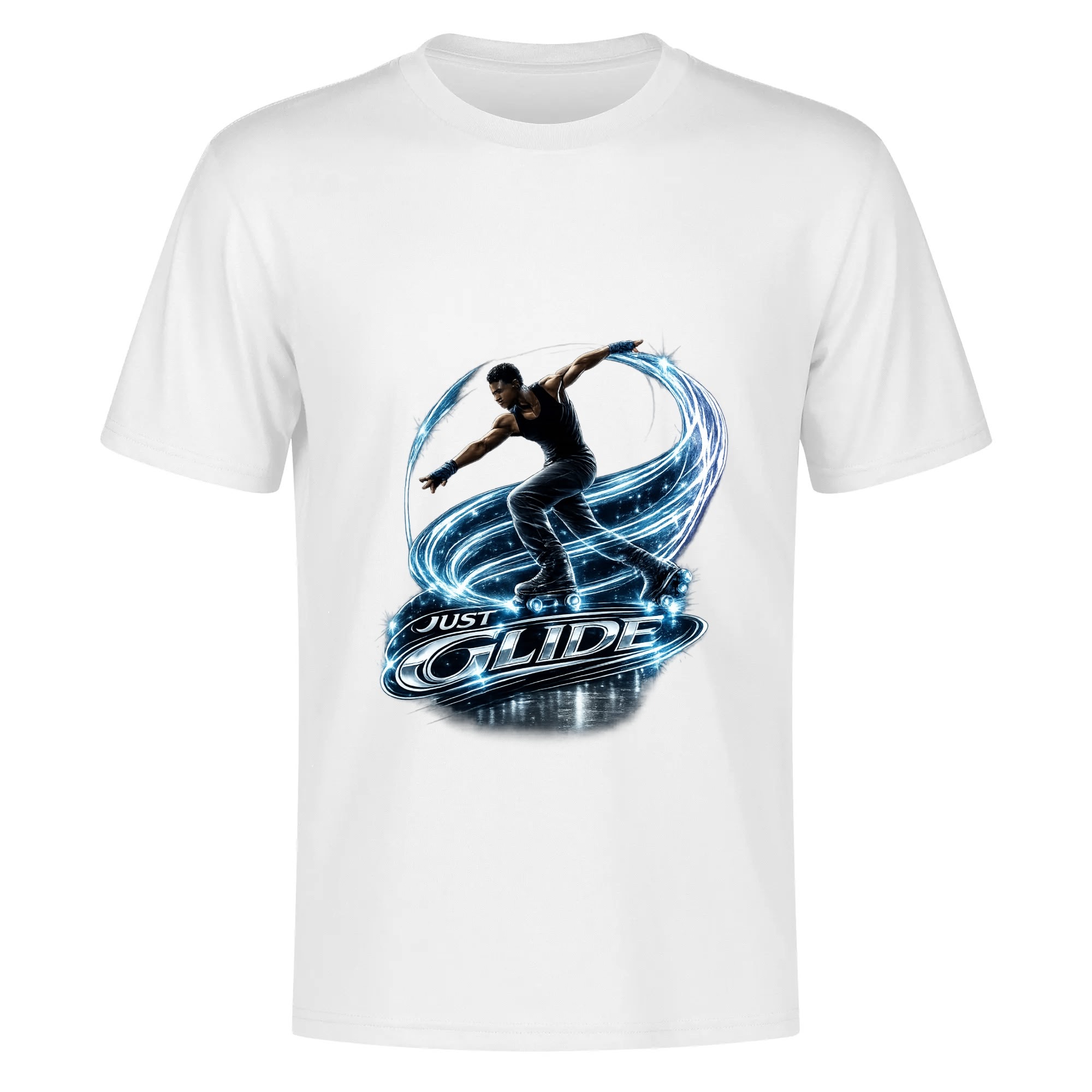 "Just Glide" Men's Cotton T-Shirt - Image 9
