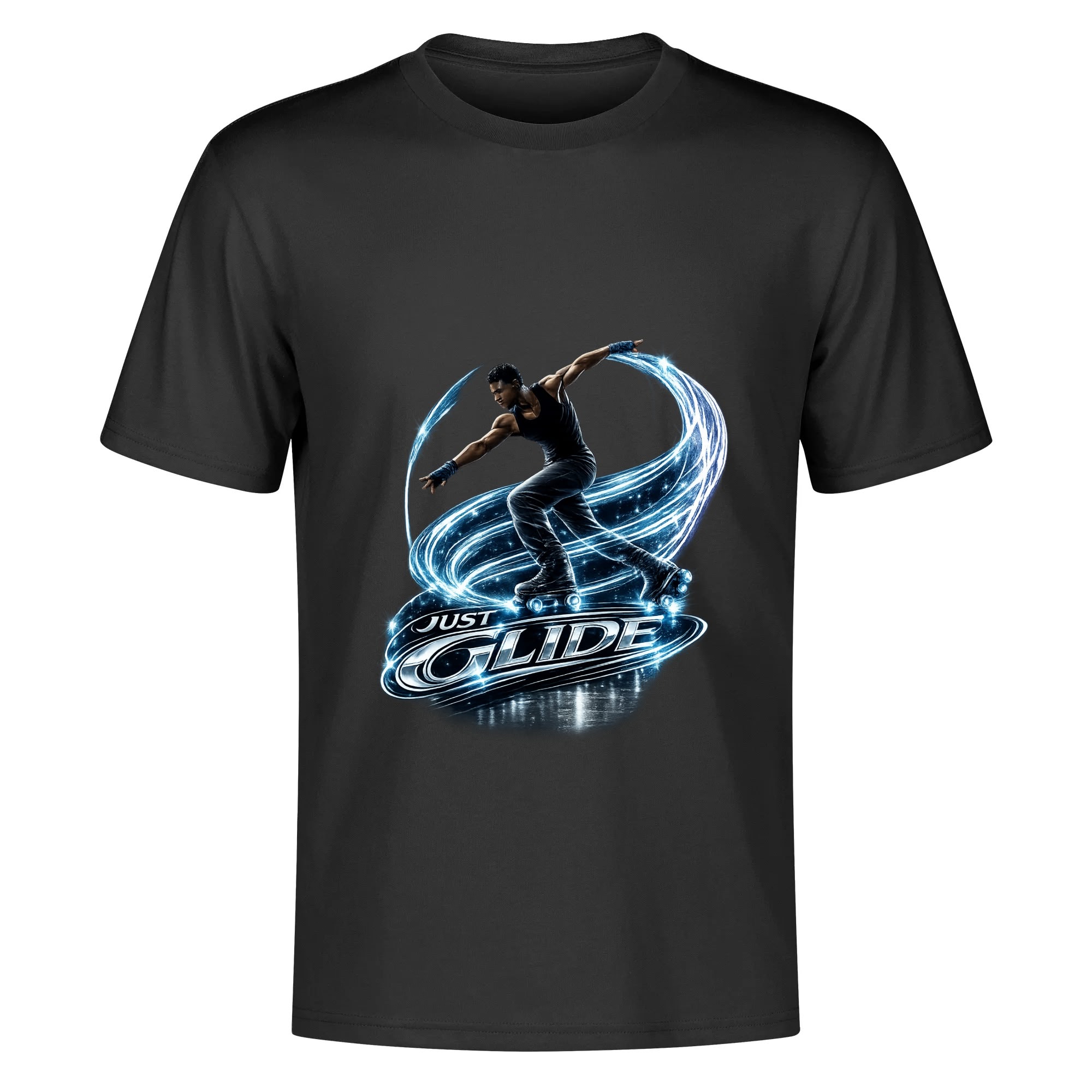"Just Glide" Men's Cotton T-Shirt - Image 4
