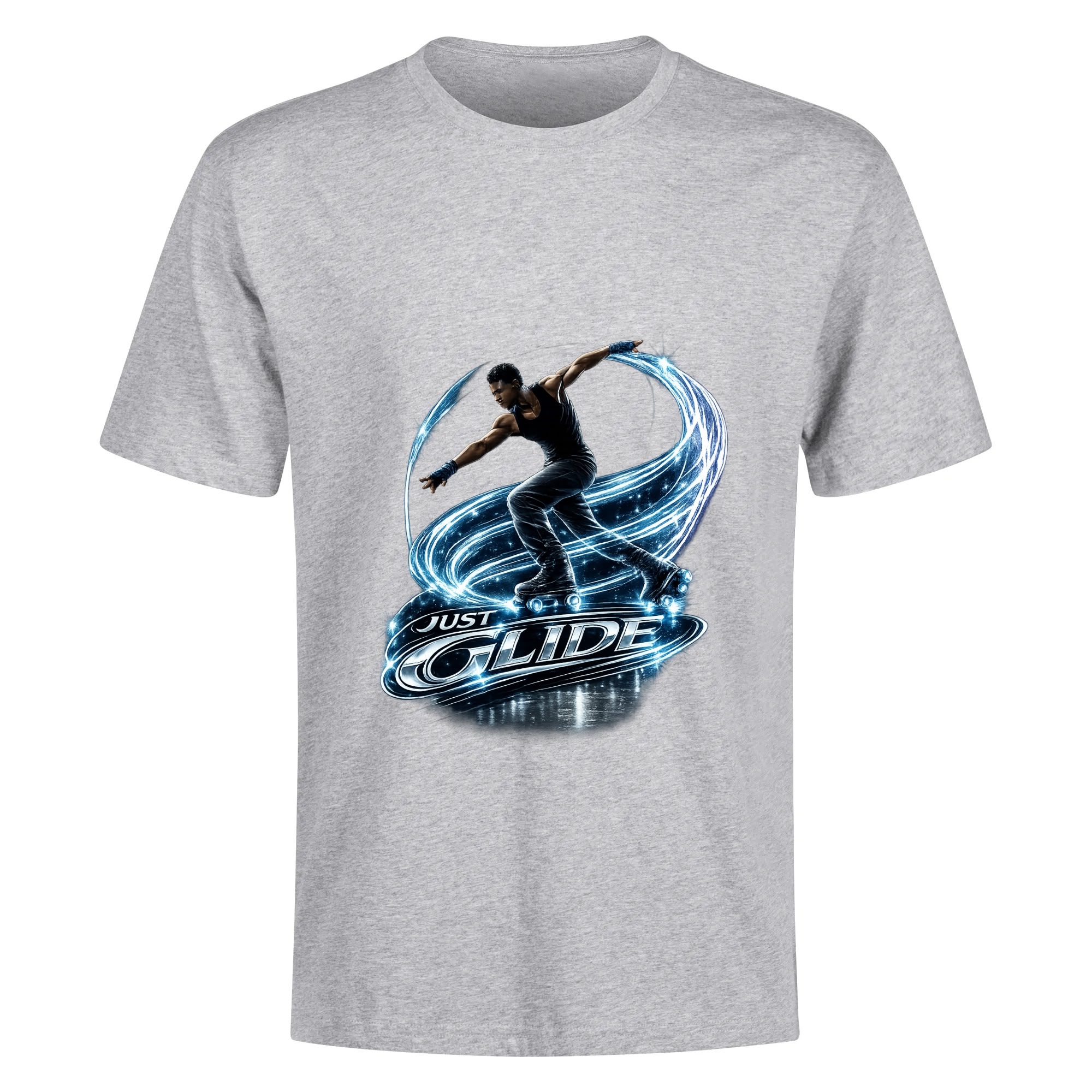 "Just Glide" Men's Cotton T-Shirt - Image 14