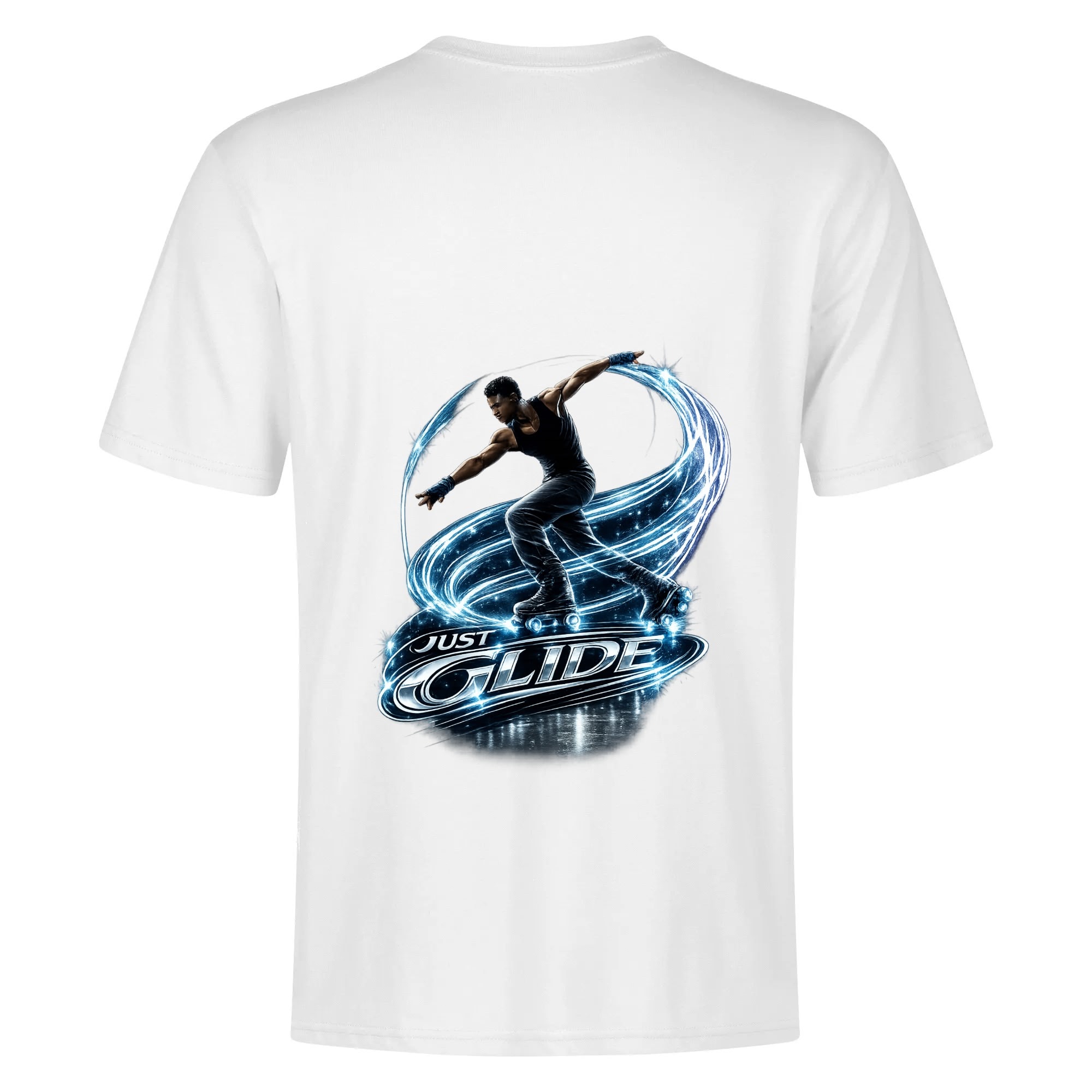 "Just Glide" Men's Cotton T-Shirt - Image 10