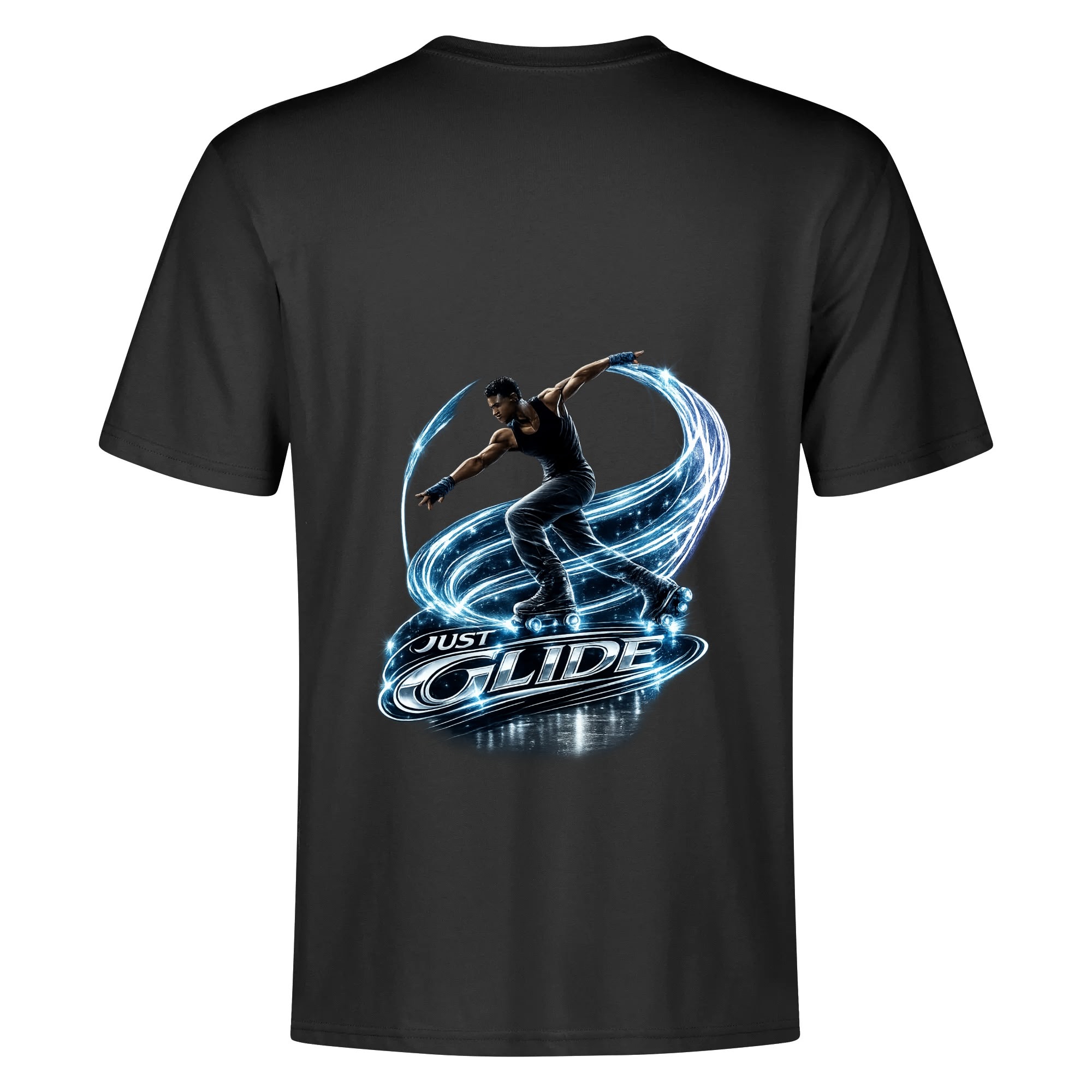 "Just Glide" Men's Cotton T-Shirt - Image 5