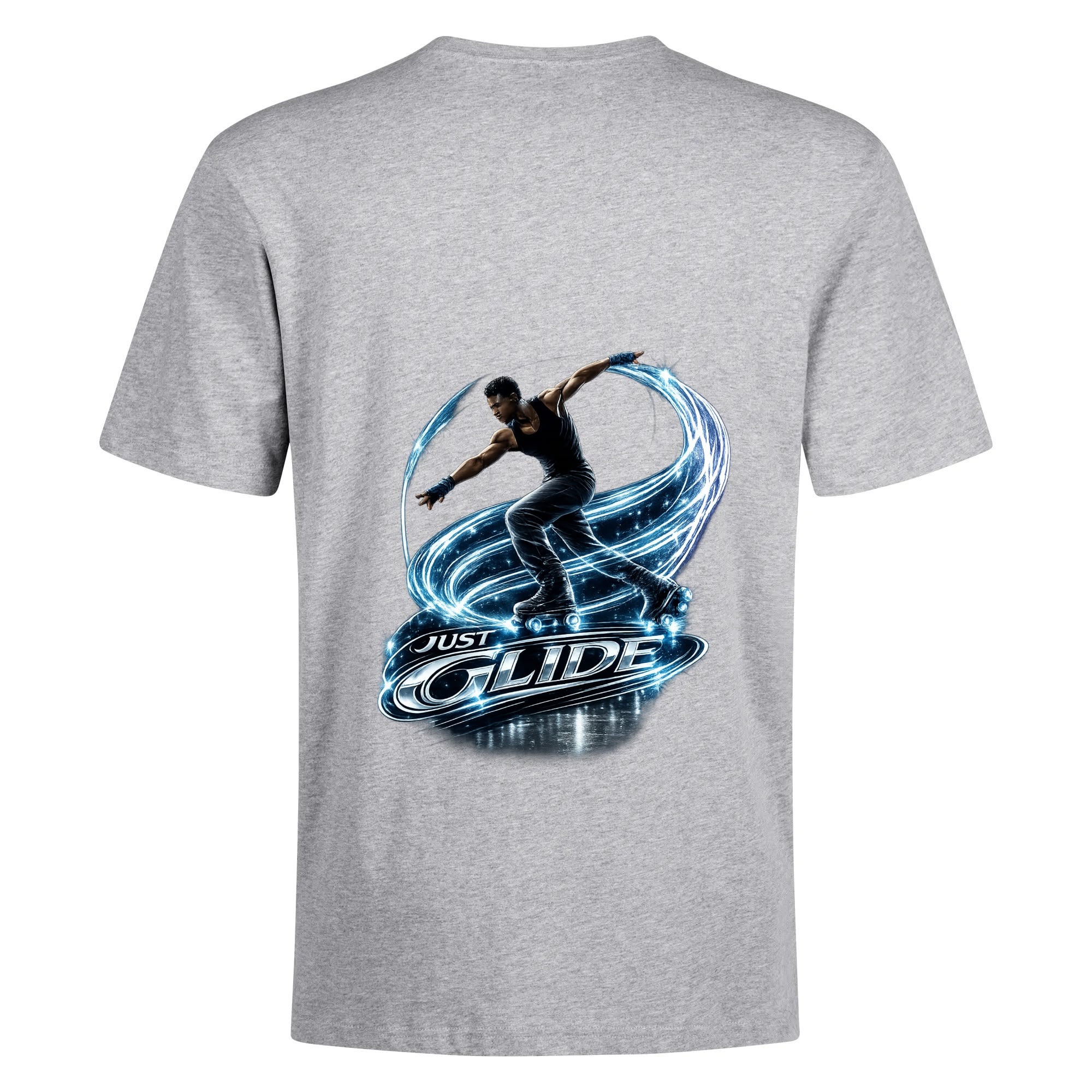 "Just Glide" Men's Cotton T-Shirt - Image 15