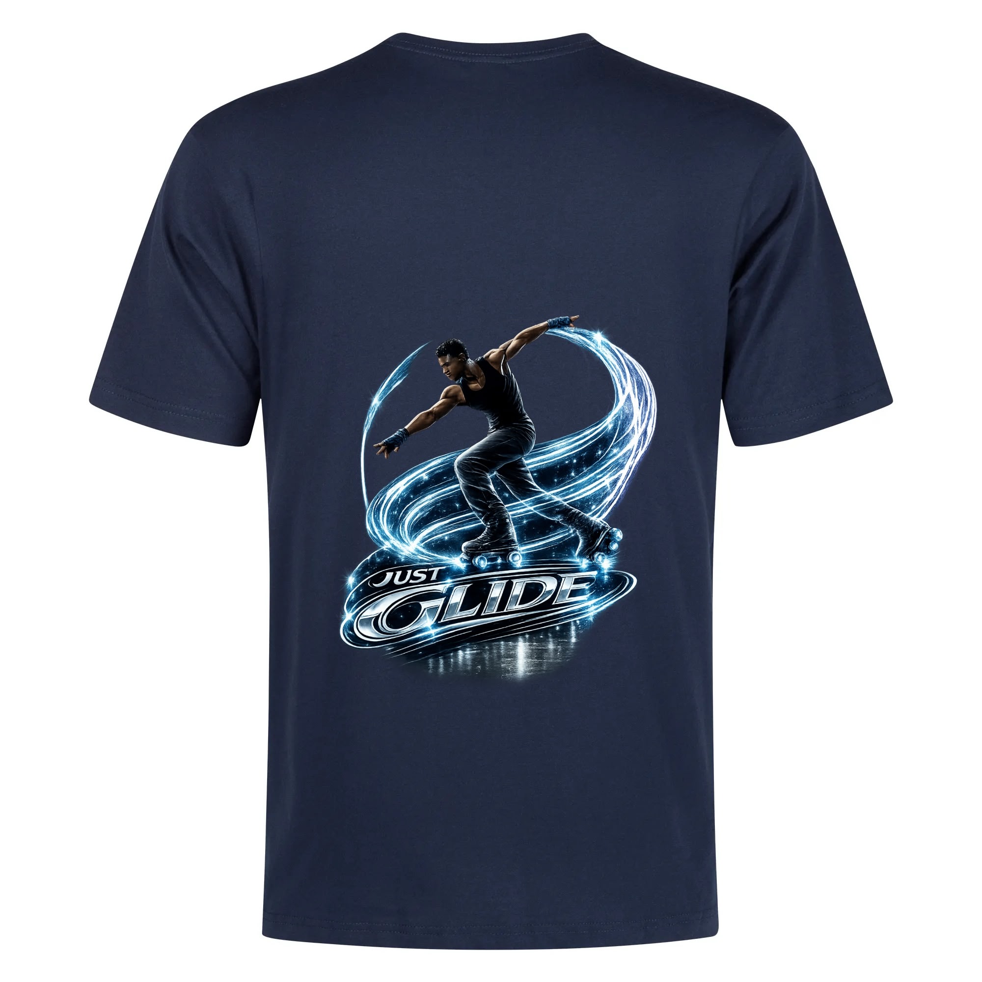 "Just Glide" Men's Cotton T-Shirt - Image 20