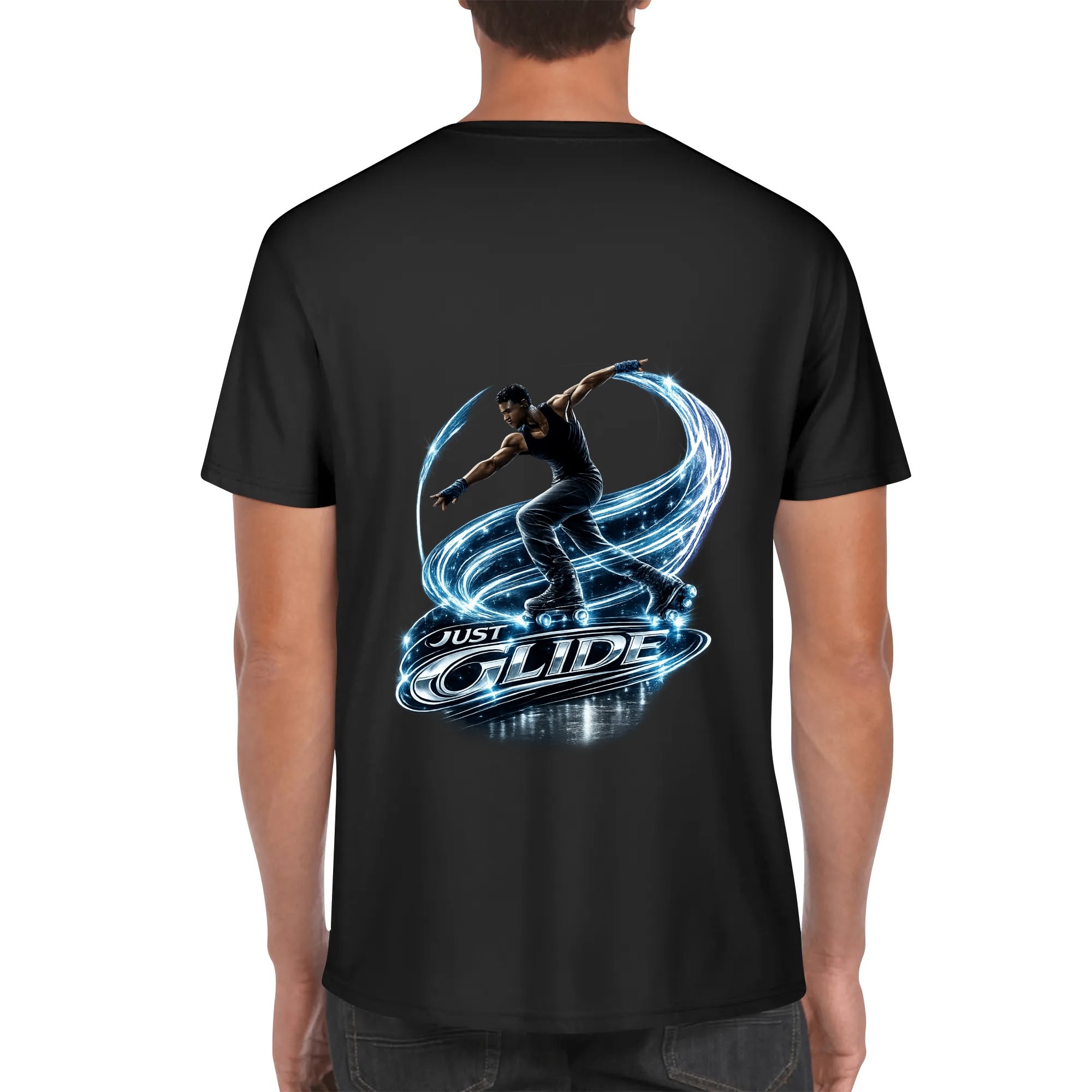 "Just Glide" Men's Cotton T-Shirt - Image 2