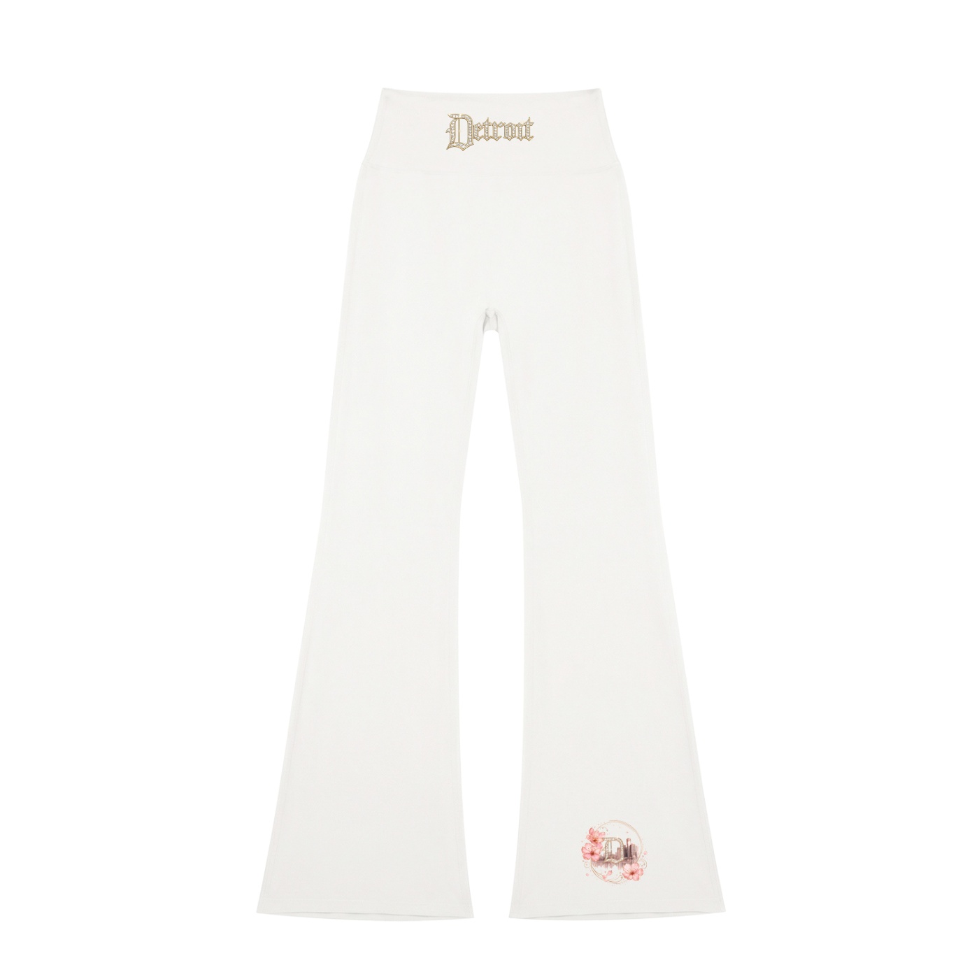 Women's High-Waisted Flare Leggings white